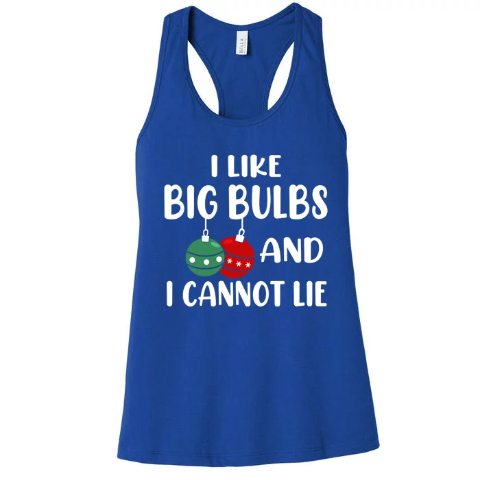 I Like Big Bulbs And I Cannot Lie Xmas Couples Matching Gift Women's Racerback Tank