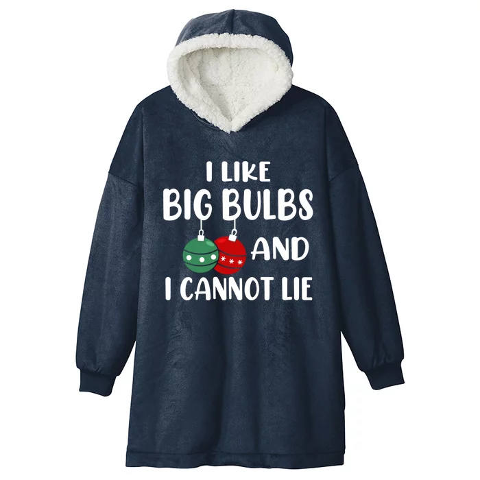 I Like Big Bulbs And I Cannot Lie Xmas Couples Matching Gift Hooded Wearable Blanket