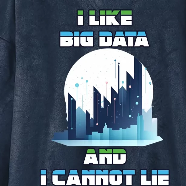 I Like Big Data And I Cannot Lie Cool Gift Hooded Wearable Blanket