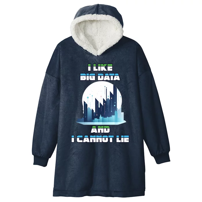 I Like Big Data And I Cannot Lie Cool Gift Hooded Wearable Blanket