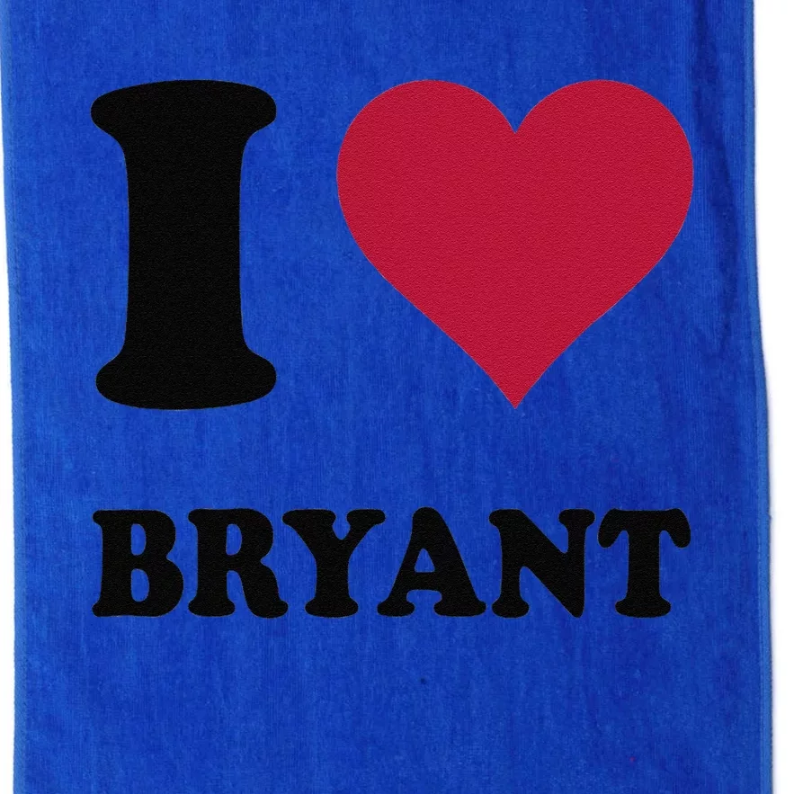 I Love Bryant Platinum Collection Golf Towel