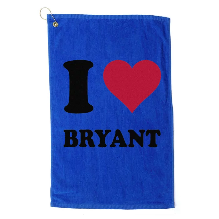 I Love Bryant Platinum Collection Golf Towel