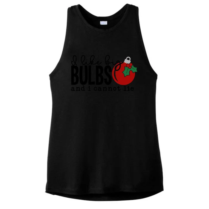 I Like Big Bulbs And I Cannot Lie Funny Christmas Cool Gift Ladies Tri-Blend Wicking Tank