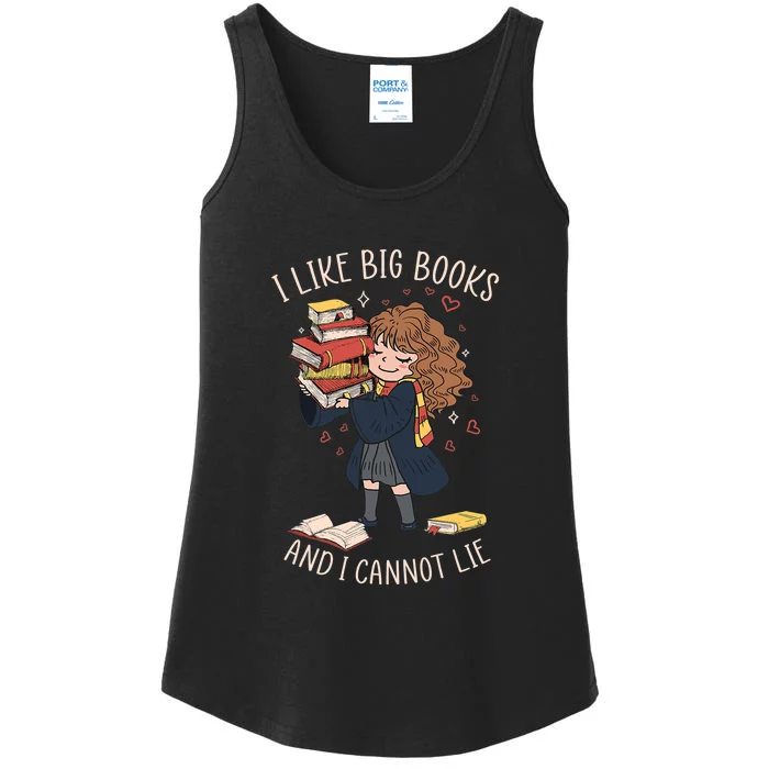 I Like Big Books And I Cannot Lie Reading Book Bookworm Ladies Essential Tank