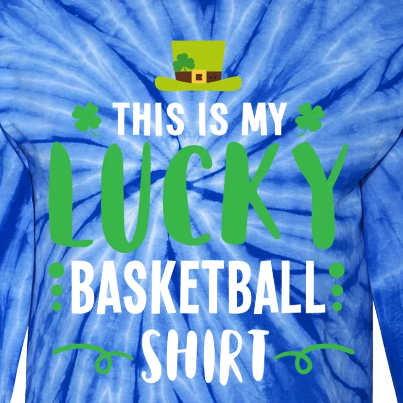 Irish Lucky Basketball Gift St Patricks Day Cute Gift Gift Tie-Dye Long Sleeve Shirt