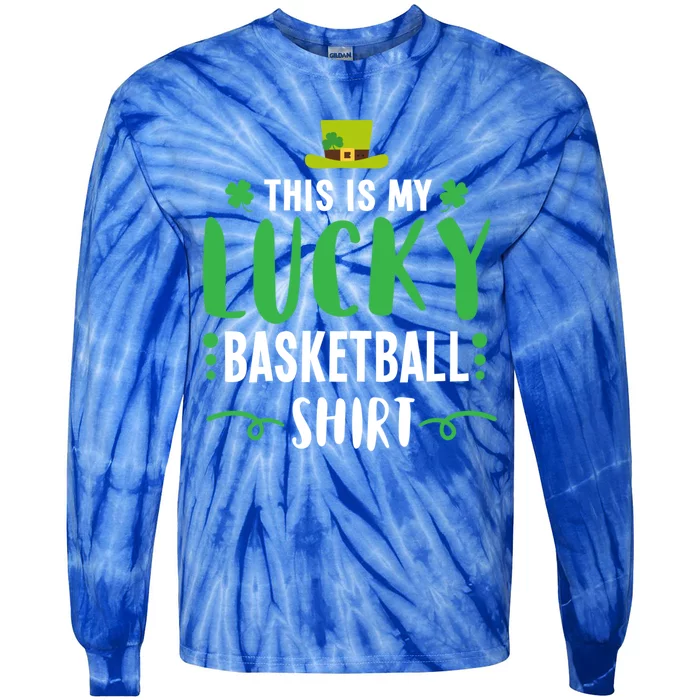 Irish Lucky Basketball Gift St Patricks Day Cute Gift Gift Tie-Dye Long Sleeve Shirt