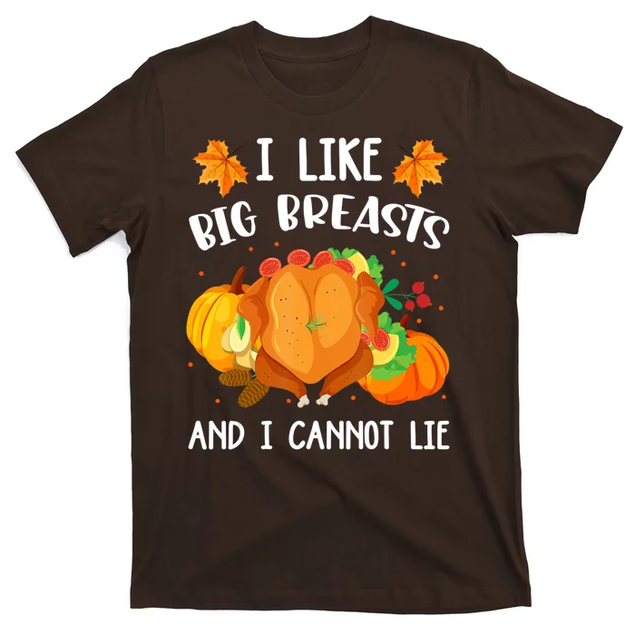 I Like Big Breasts And I Cannot Lie Thanksgiving Turkey T-Shirt