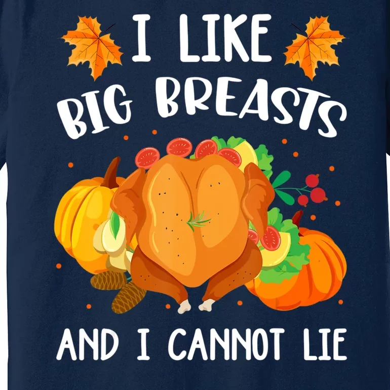 I Like Big Breasts And I Cannot Lie Thanksgiving Turkey Premium T-Shirt