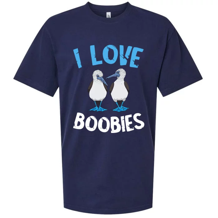 I Love Boobies Funny Blue Footed Sueded Cloud Jersey T-Shirt