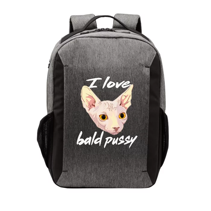 I Love Bald Pussy Adult Humor Dirty Pun Joke Vector Backpack