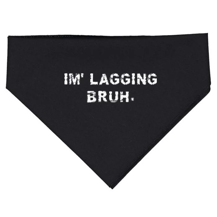 I'm Lagging Bruh Teens Gamer Brother Funny Bruh Meme USA-Made Doggie Bandana