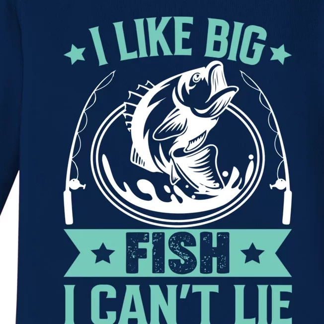 I Like Big Fish I Can Not Lie Gift Baby Long Sleeve Bodysuit