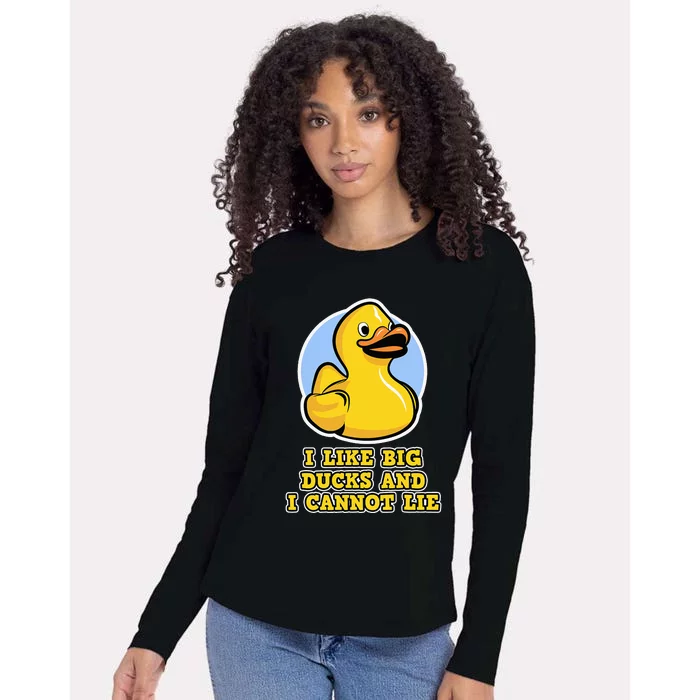 I Like big Ducks and I cannot Lie Rubber Duck Womens Cotton Relaxed Long Sleeve T-Shirt