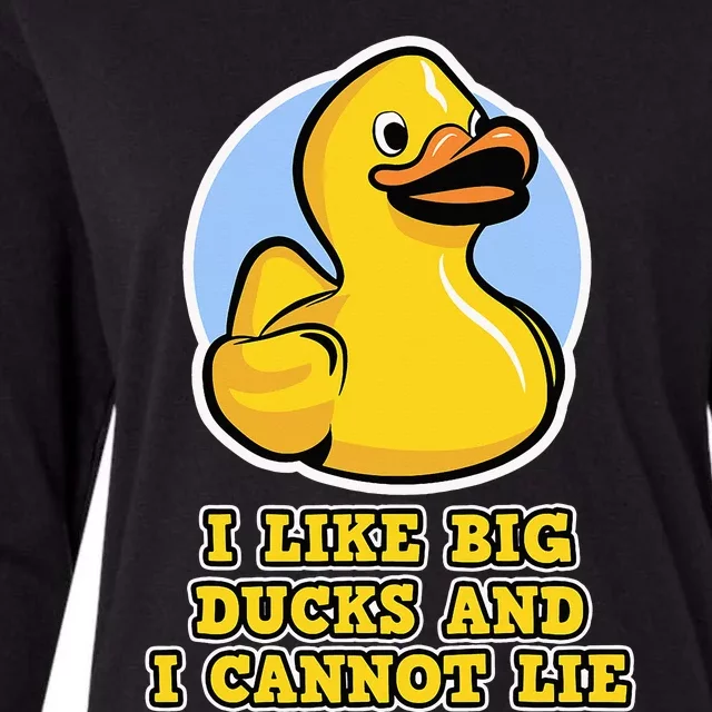 I Like big Ducks and I cannot Lie Rubber Duck Womens Cotton Relaxed Long Sleeve T-Shirt