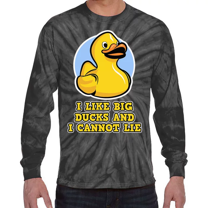 I Like big Ducks and I cannot Lie Rubber Duck Tie-Dye Long Sleeve Shirt