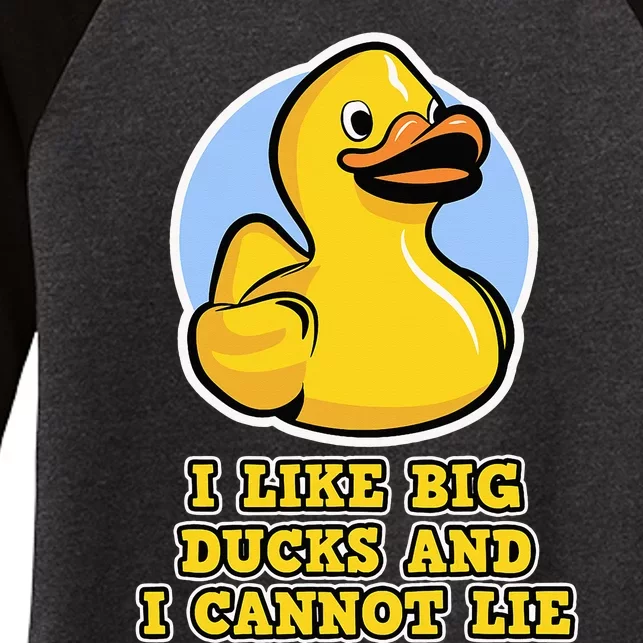 I Like big Ducks and I cannot Lie Rubber Duck Women's Tri-Blend 3/4-Sleeve Raglan Shirt