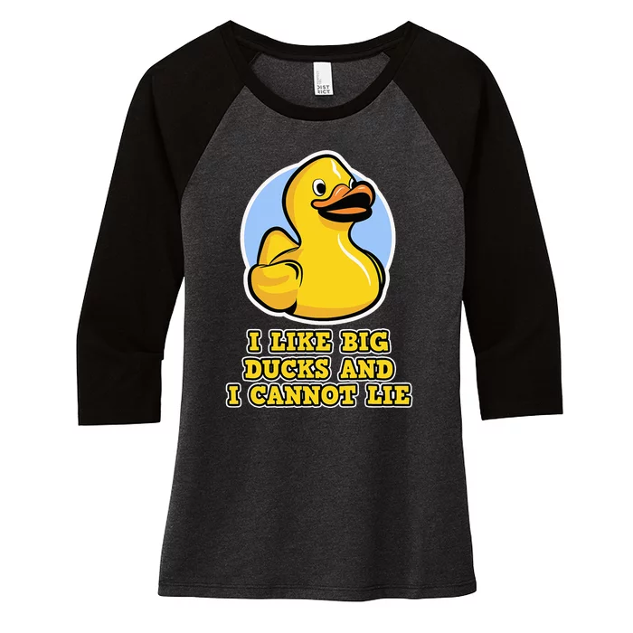 I Like big Ducks and I cannot Lie Rubber Duck Women's Tri-Blend 3/4-Sleeve Raglan Shirt