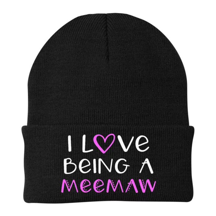 I Love Being A Meemaw Cute Cool Mee Maw Knit Cap Winter Beanie