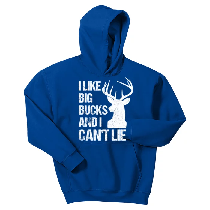 I Like Big Bucks And I Cannot Lie Funny Deer Hunting Father Gift Kids Hoodie