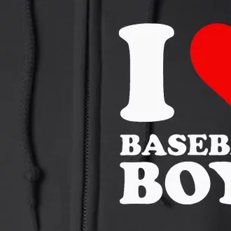 I Love Baseball Full Zip Hoodie