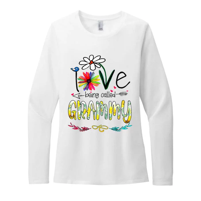 I Love Being Called Grammy Sunflower Mothers Day Gift Womens CVC Long Sleeve Shirt