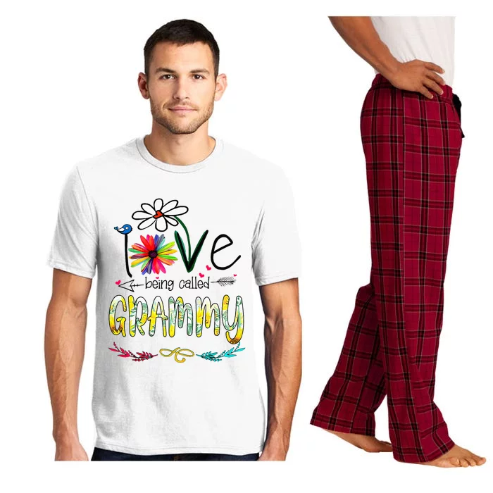 I Love Being Called Grammy Sunflower Mothers Day Gift Pajama Set