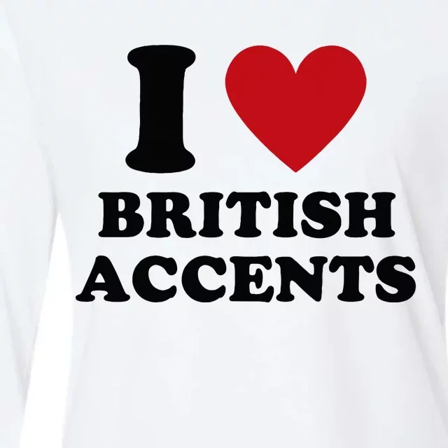 I Love British Accents I Heart British Accents Womens Cotton Relaxed Long Sleeve T-Shirt