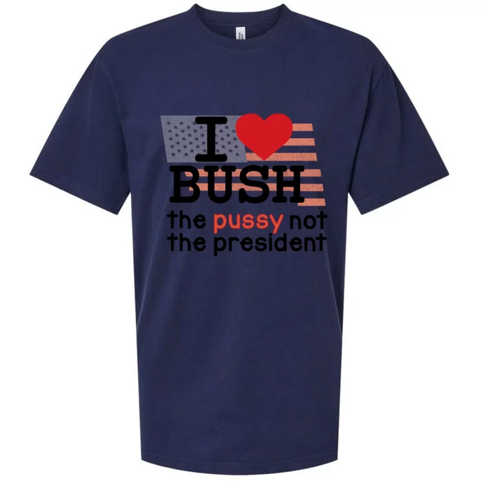 I Love Bush The Pussy Not The President Sueded Cloud Jersey T-Shirt