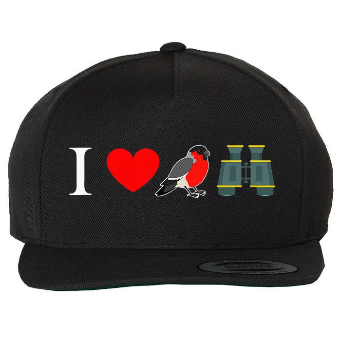 I Love Bird Watching Gift Birding Watcher Lovers Wool Snapback Cap