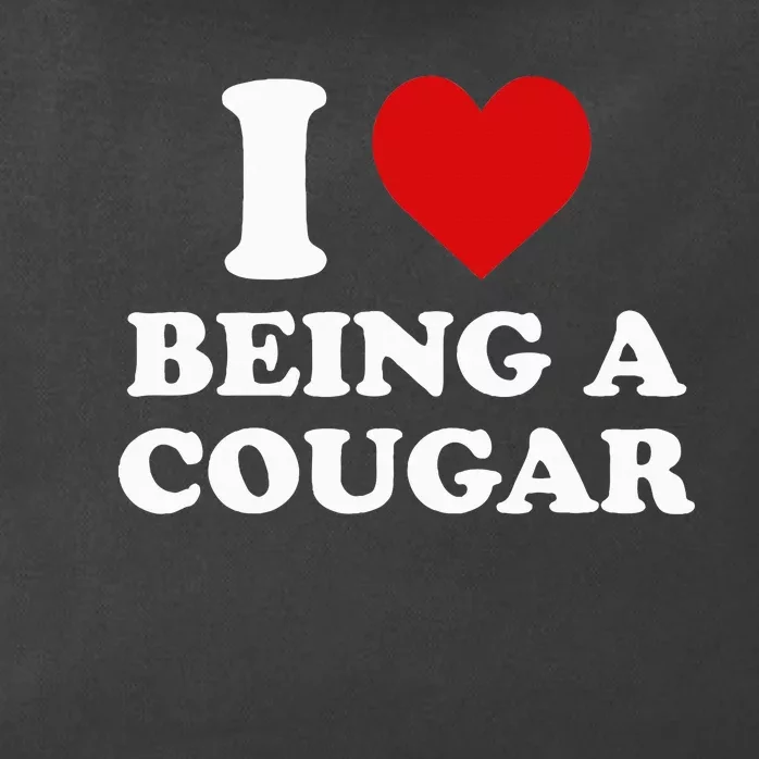 I Love Being A Cougar I Heart Being A Cougar Zip Tote Bag