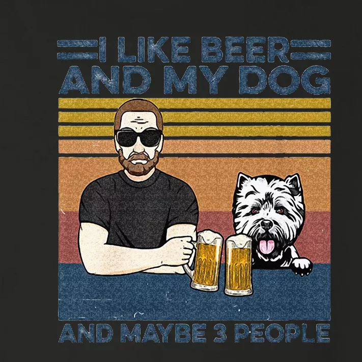 I Like Beer My Dog And Maybe 3 People Funny Dog Lovers Gift Toddler Long Sleeve Shirt