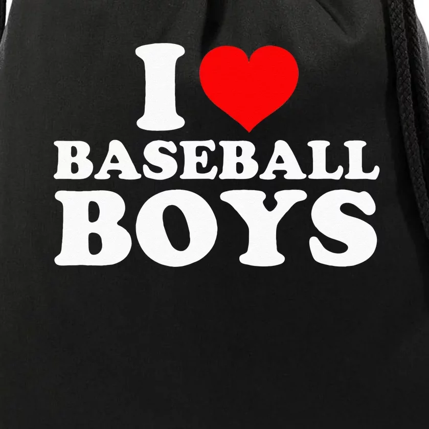 I Love Baseball I Heart Baseball Funny Drawstring Bag