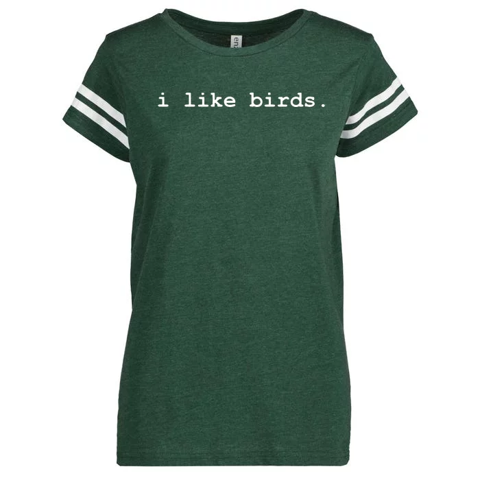 I Like Birds Minimalist Funny Enza Ladies Jersey Football T-Shirt