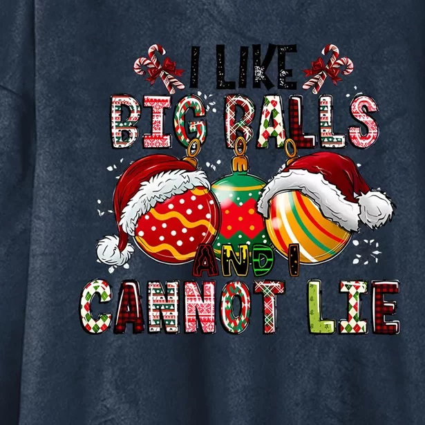 I Like Big Balls And Cannot Lie Funny Christmas Funny Gift Hooded Wearable Blanket