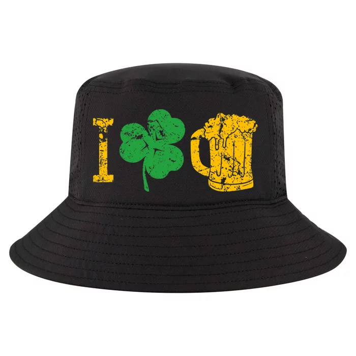 I Love Beer Four Leaf Clover St Patricks Day Cool Comfort Performance Bucket Hat