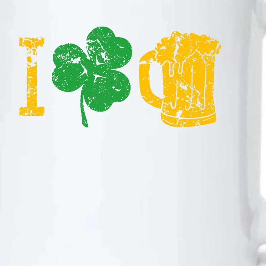 I Love Beer Four Leaf Clover St Patricks Day Black Color Changing Mug