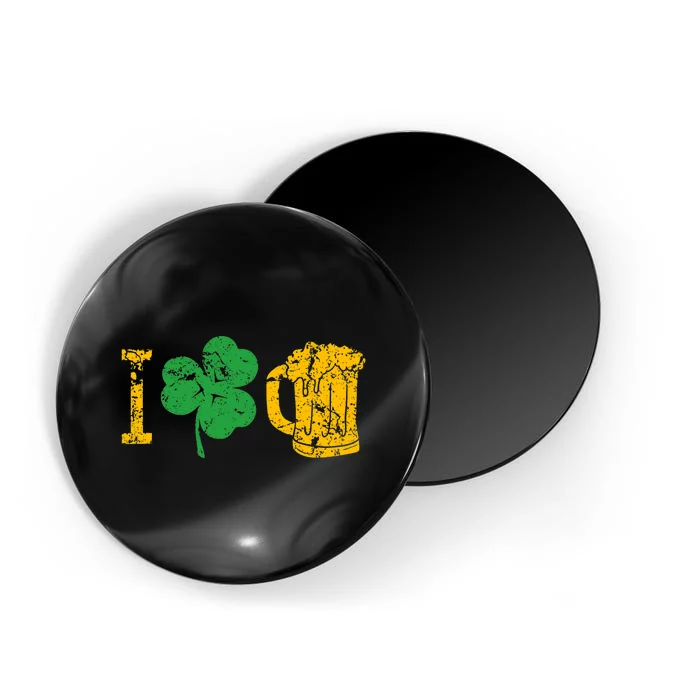 I Love Beer Four Leaf Clover St Patricks Day Magnet