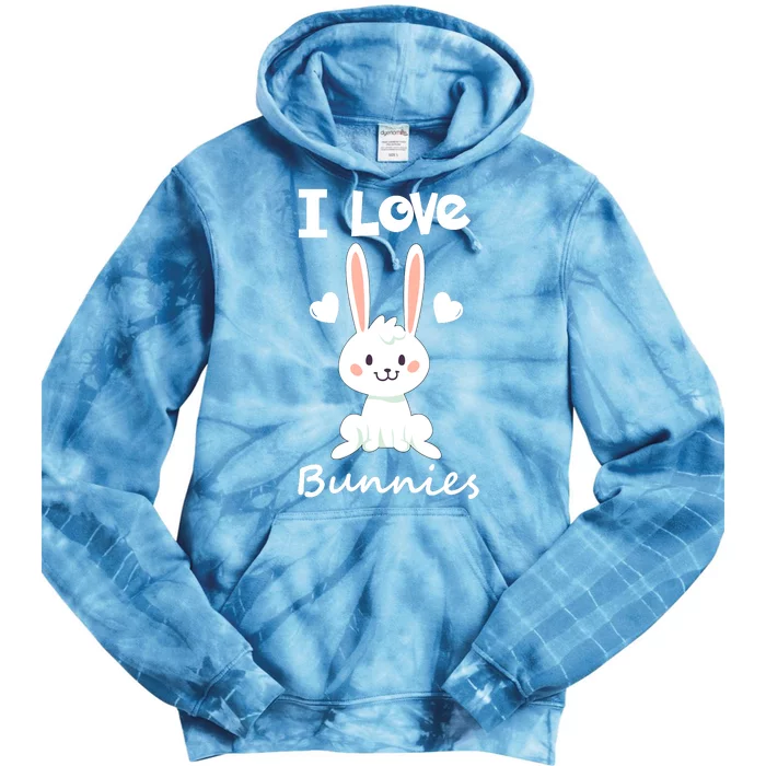 I Love Bunnies Rabbit Animal Tie Dye Hoodie