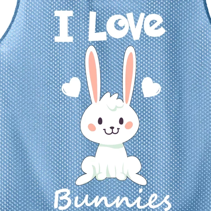 I Love Bunnies Rabbit Animal Mesh Reversible Basketball Jersey Tank