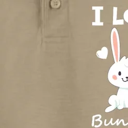 I Love Bunnies Rabbit Animal Dry Zone Grid Performance Polo