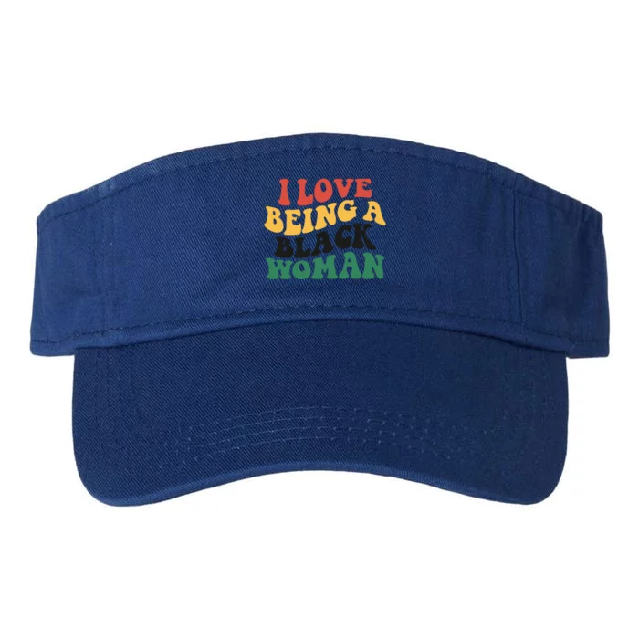 I Love Being A Black Woman Black History Month Afro Women Valucap Bio-Washed Visor