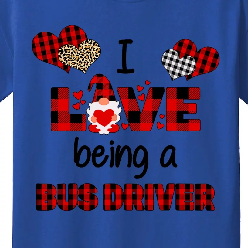 I Love Being A School Bus Driver Valentines Day Gift Kids T-Shirt