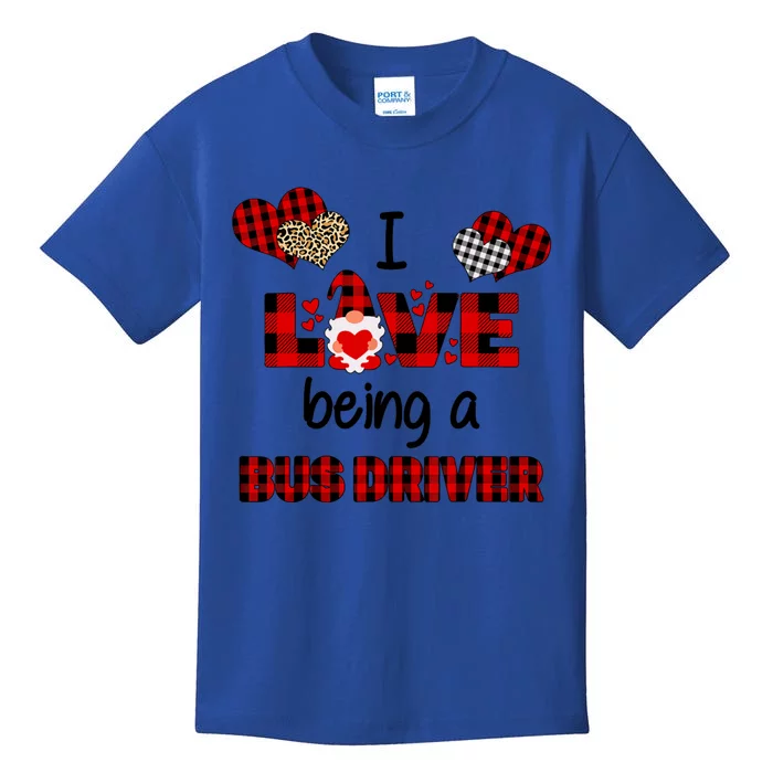 I Love Being A School Bus Driver Valentines Day Gift Kids T-Shirt