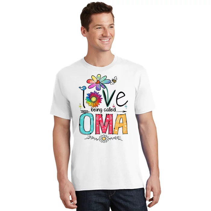 I Love Being Called Oma Daisy Flower Cute Mother's Day T-Shirt