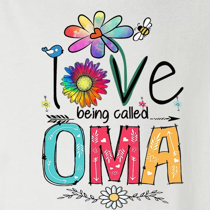 I Love Being Called Oma Daisy Flower Cute Mother's Day Toddler Long Sleeve Shirt