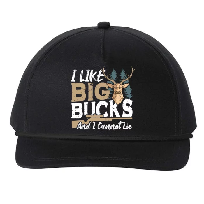 I Like Big Bucks And I Cannot Lie Deer Hunting Gift Snapback Five-Panel Rope Hat