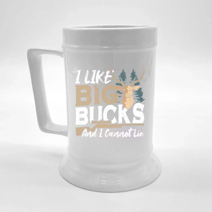 I Like Big Bucks And I Cannot Lie Deer Hunting Gift Front & Back Beer Stein