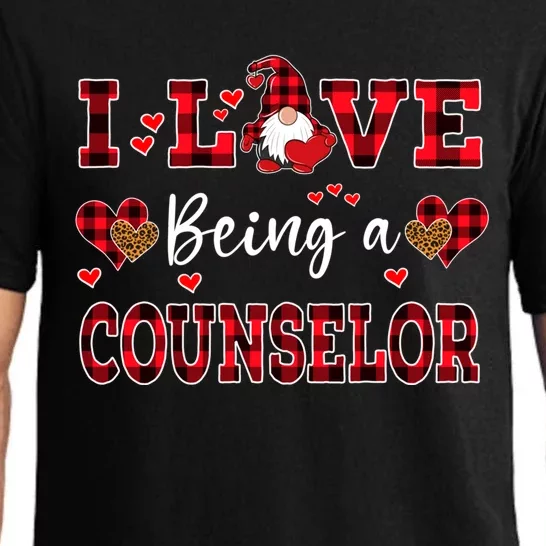 I Love Being A Counselor Gnome Valentine's Day Counselor Funny Gift Pajama Set