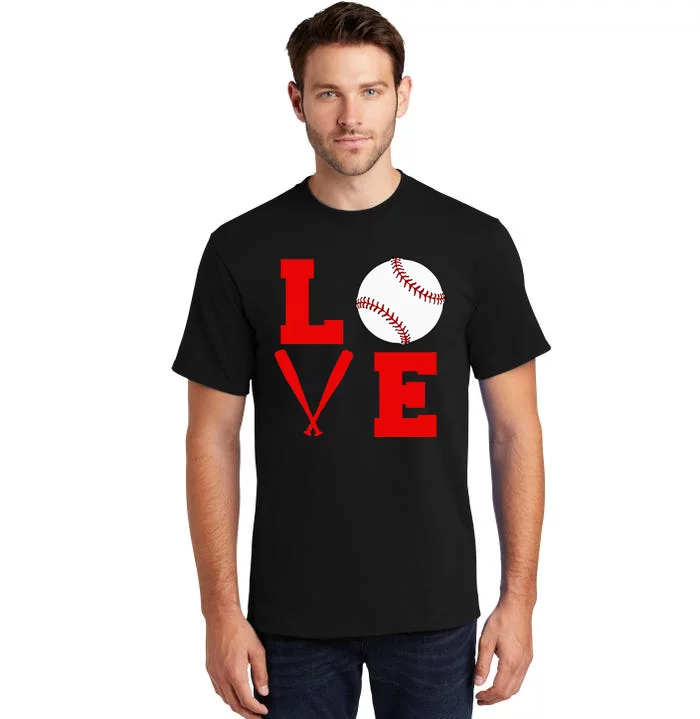 I Love Baseball Tall T-Shirt