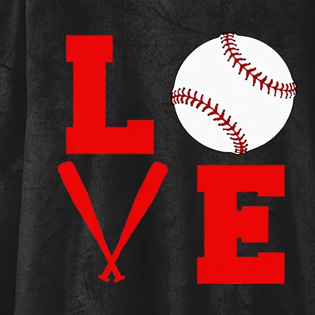 I Love Baseball Hooded Wearable Blanket